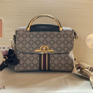 Elegant Gray Designer Handbag